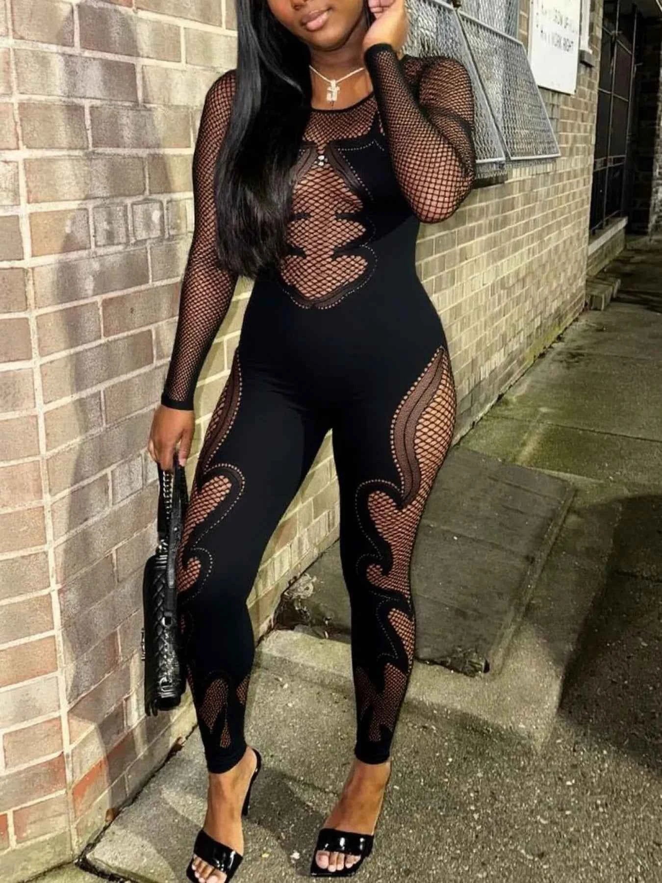 Fishing Net Sheer Long Sleeve Jumpsuit 1ee2d83ba2e9465bb8b7b1d5176959ee-Max-Origin