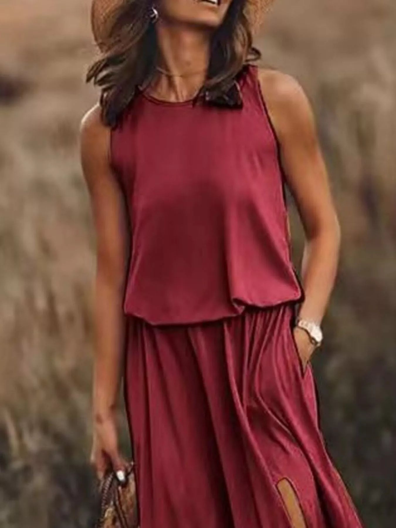 Full Size Round Neck Sleeveless Slit Maxi Dress Plus Size 1ef8e52f-5d2c-48cf-a185-d091f81b7386-Max-Origin