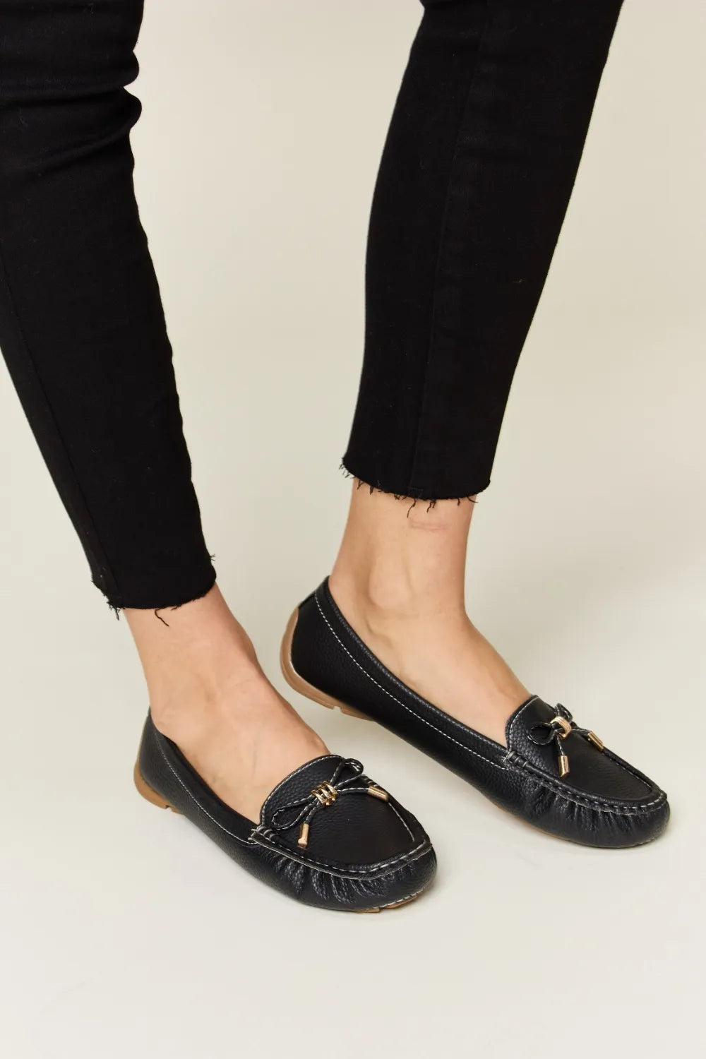 Forever Link Slip On Bow Flats Loafers BLACK 1efa4438-ee17-4eec-93f7-50ad45cbbf61-Max