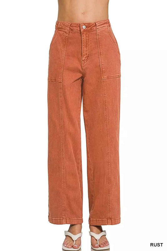 Zenana Straight Leg Utility Pocket Jeans RUST 1f1c253950ca4832a2dccd7edf5b1621-Max-Origin