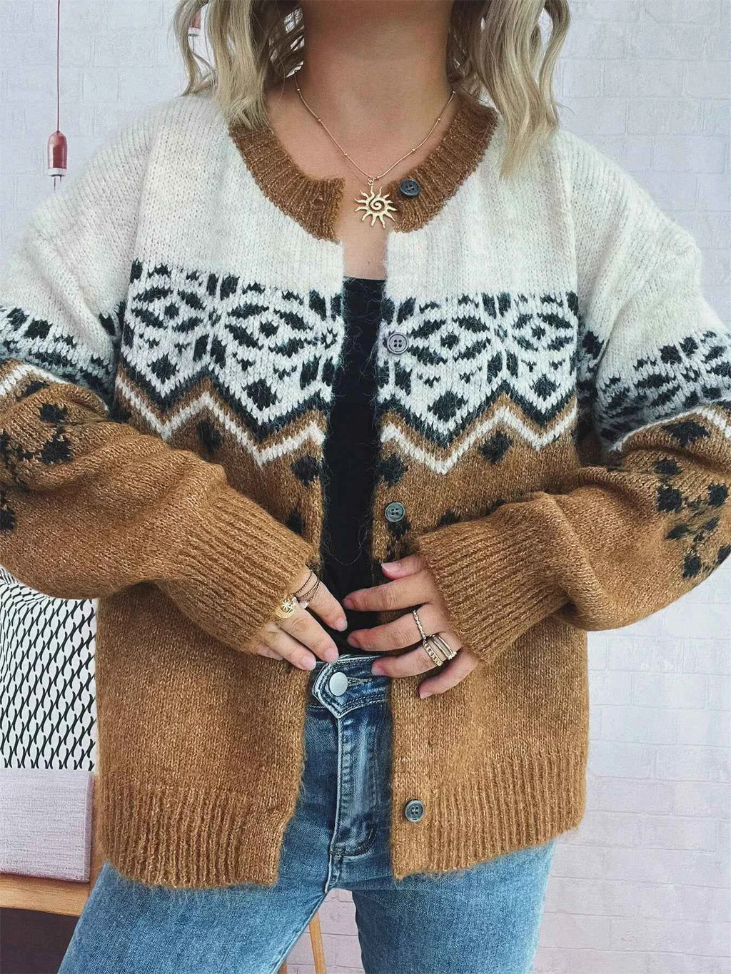 Christmas Button Up Drop Shoulder Cardigan 1f304060f3bd4b7b90f449c793518712-Max-Origin