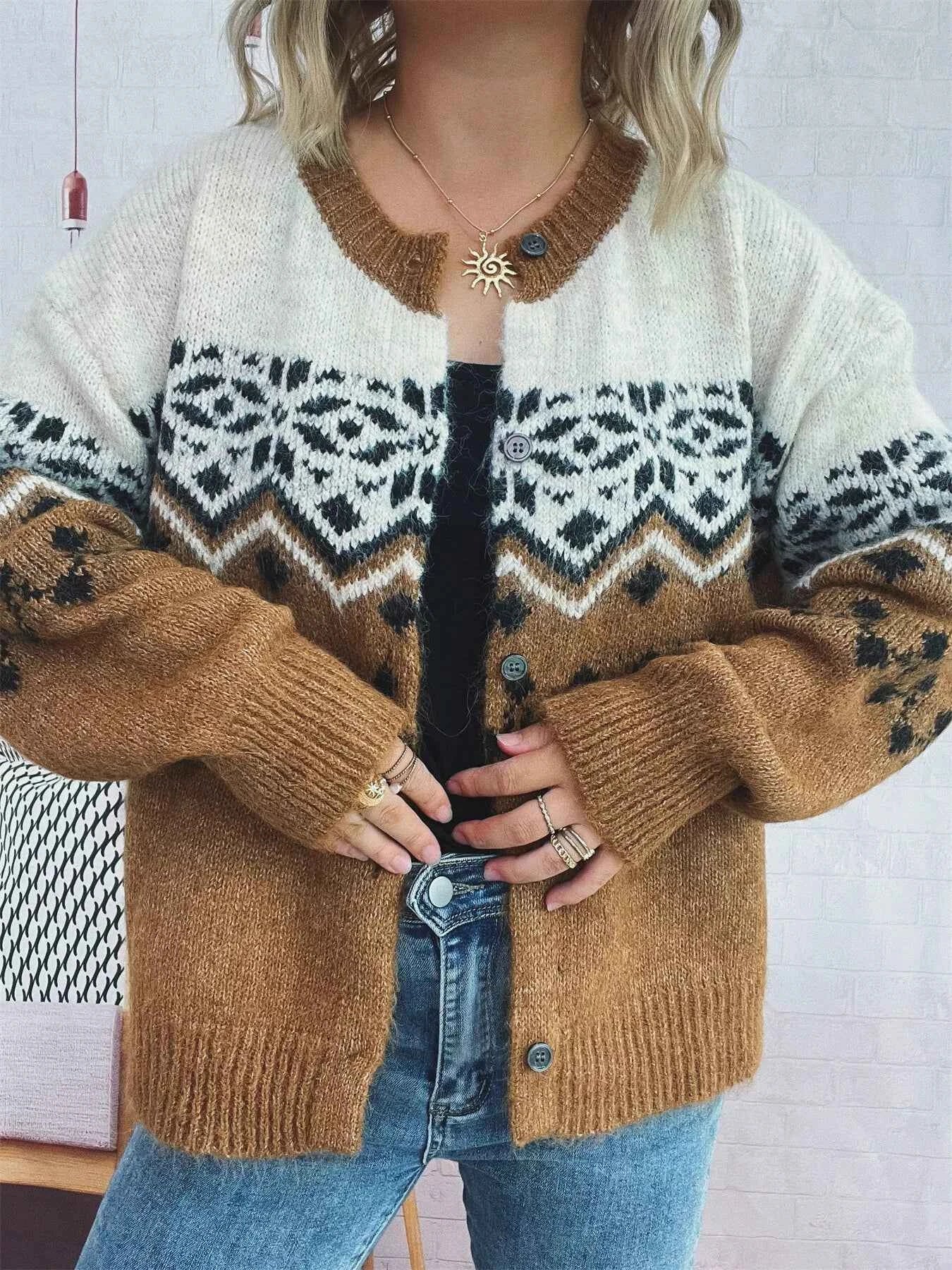 Christmas Button Up Drop Shoulder Cardigan 1f304060f3bd4b7b90f449c793518712-Max-Origin