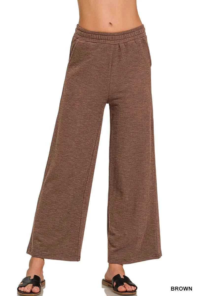 Zenana Cotton Slub Wide Leg Pants BROWN 1f55726a984a49cf86e698c26d6f5709-Max-Origin
