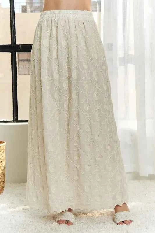 ADORA Elastic Waist Applique Maxi Skirt 1f56ceb953ef45f0966905dfff58682a-Max-Origin