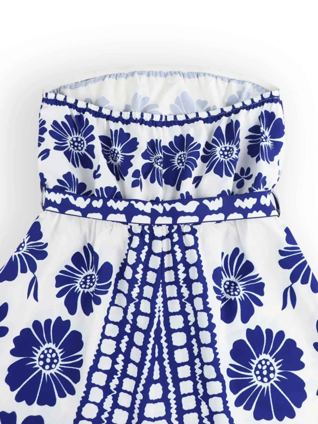 Printed Tube Tie Waist Romper 1f6357ed-7126-475a-932e-c678cf5f1c24-Max-Origin