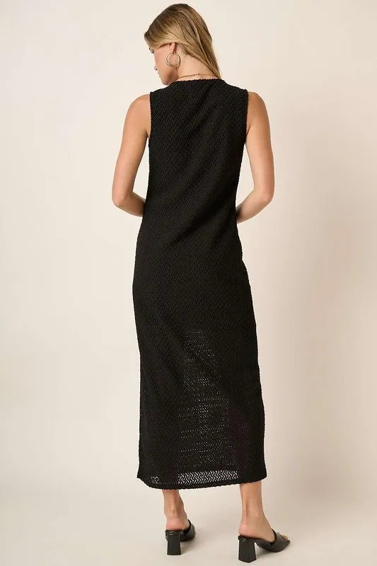 Mittoshop Side Slit Round Neck Sleeveless Dress 1f79b22b-cae5-4b70-a0cd-9bfc11cfdd11-Max