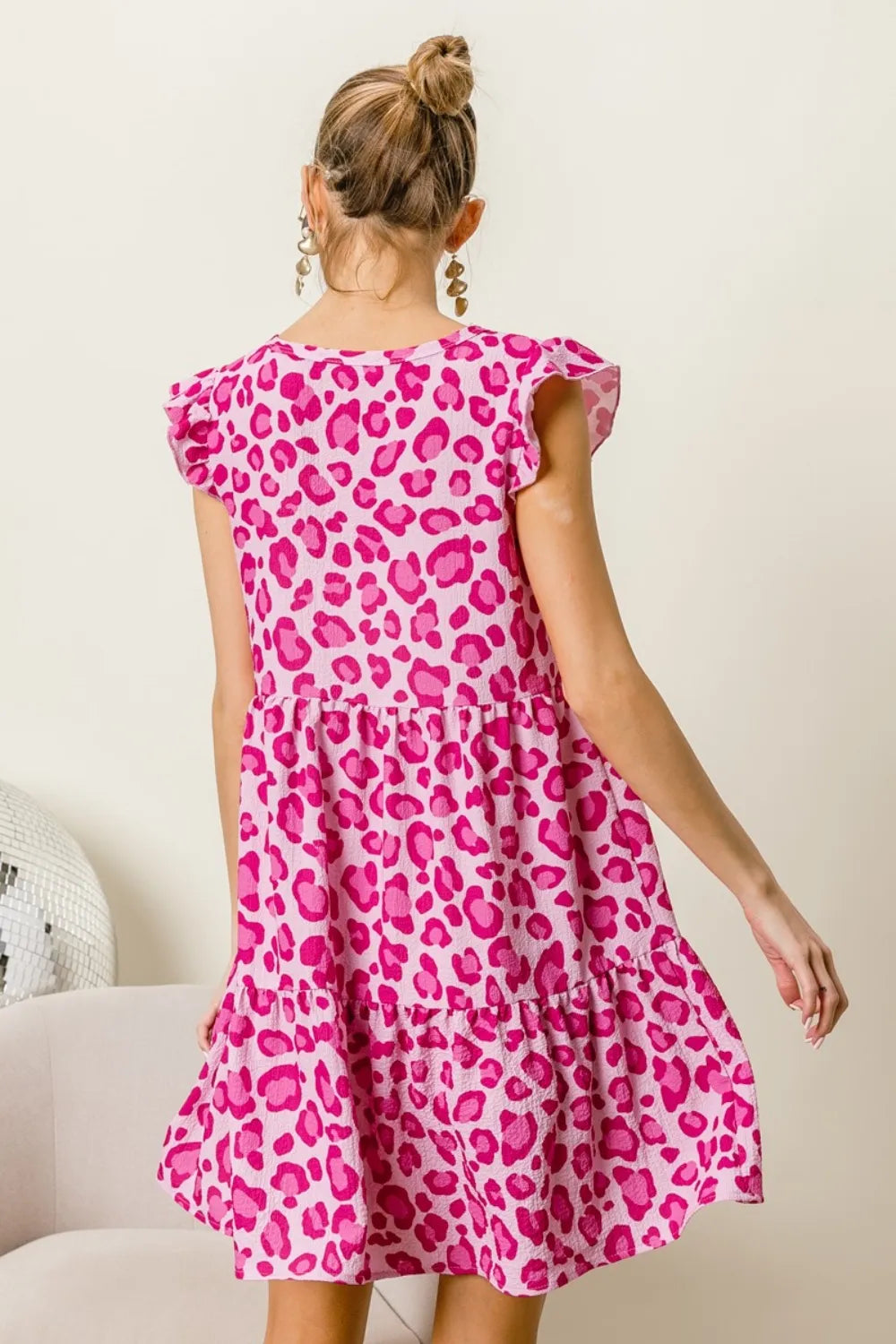 BiBi Leopard Cap Sleeve Tiered Mini Dress 1f7a5267-a9ac-4df0-99f7-6af0708f79d2-Max