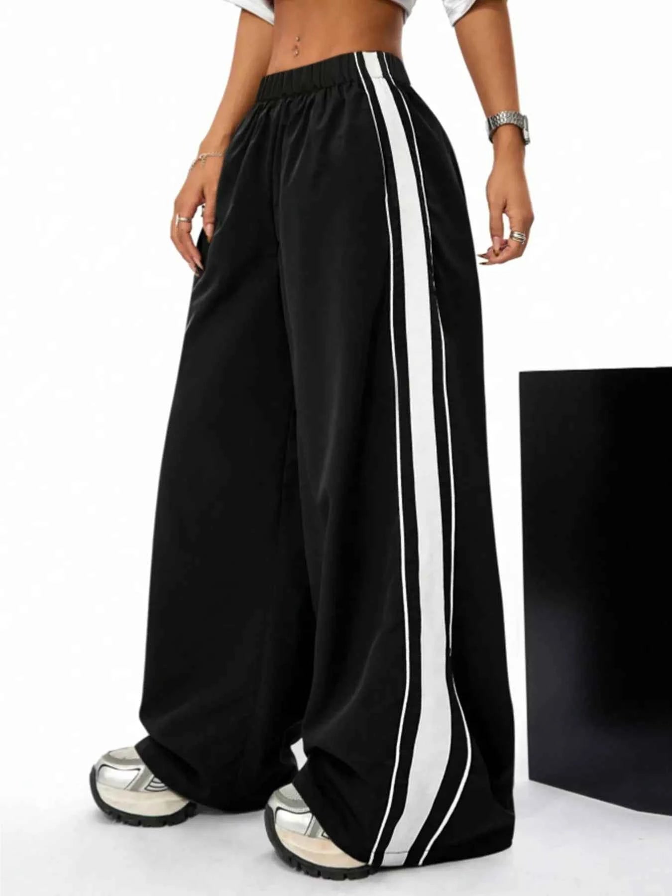 Wide Leg Striped Pants Black 1f80884a8953455790ddbd7a9807d6df-Max-Origin