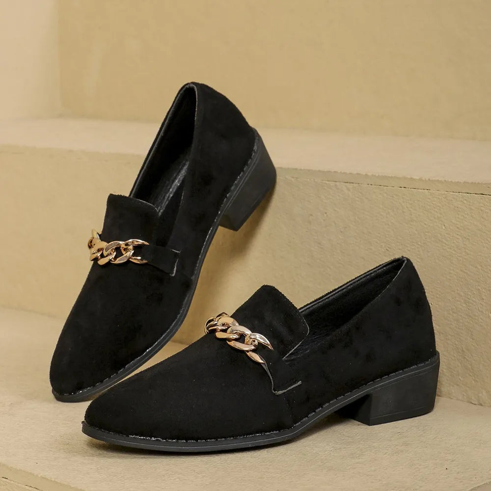 Point Toe Block Heel Loafers Black 1fa239e4-d90b-4ff4-a8e2-267448dbf56e-Max
