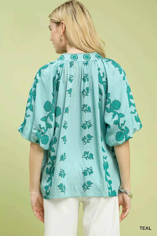 Collared Floral Print Top 1fa436de-76d9-48d8-9a2a-21f80e719593-Max-Origin