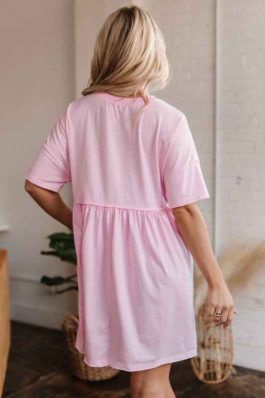Estella Pocketed Raw Edge Babydoll Dress 1fa65b4e-e353-41ec-ad57-b0a263e900b1