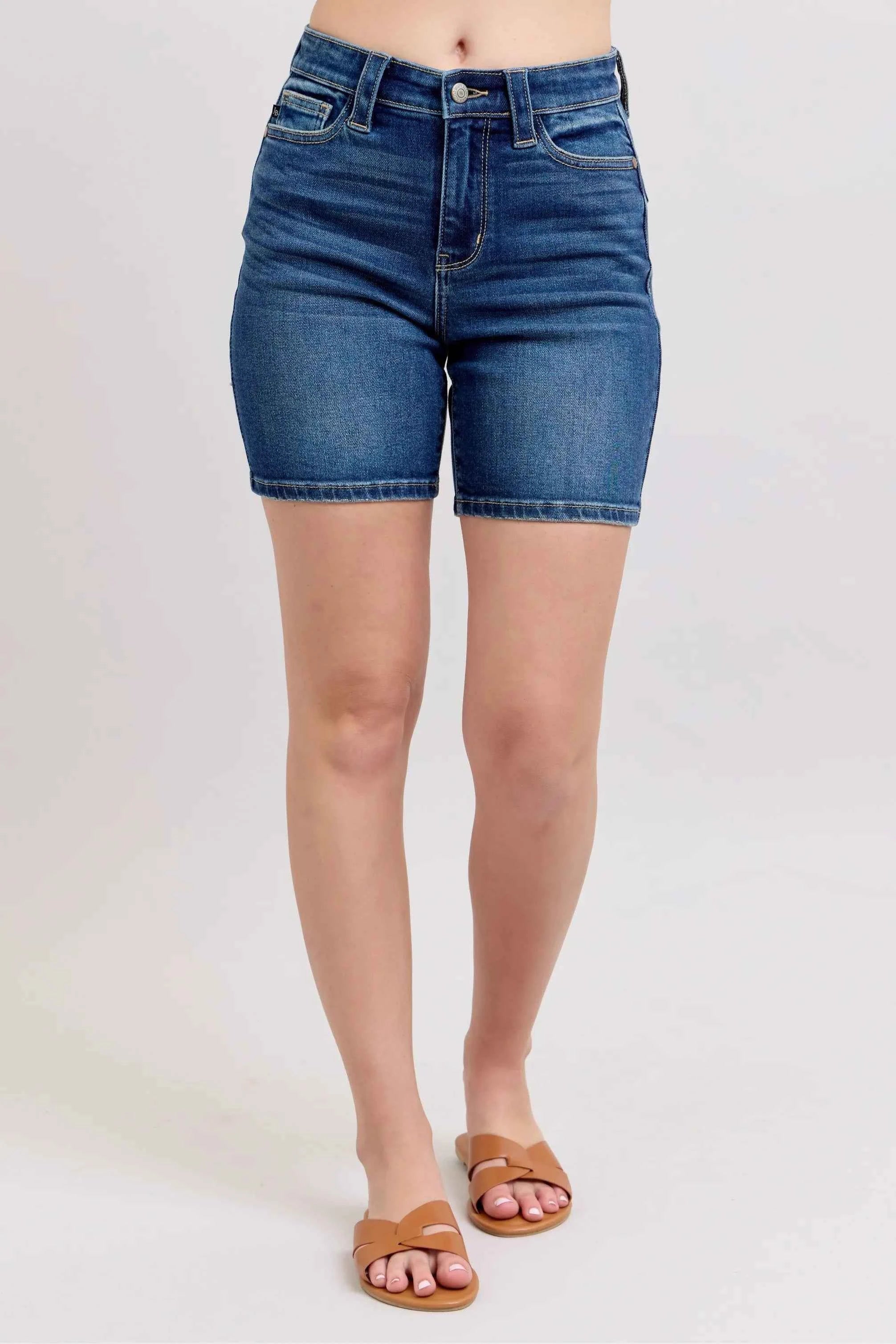 Judy Blue Full Size High Waist Bermudas Jeans W/ Back Flap Pockets Plus Size 1fa721a110ad45a394e48e049c4c2230-Max-Origin