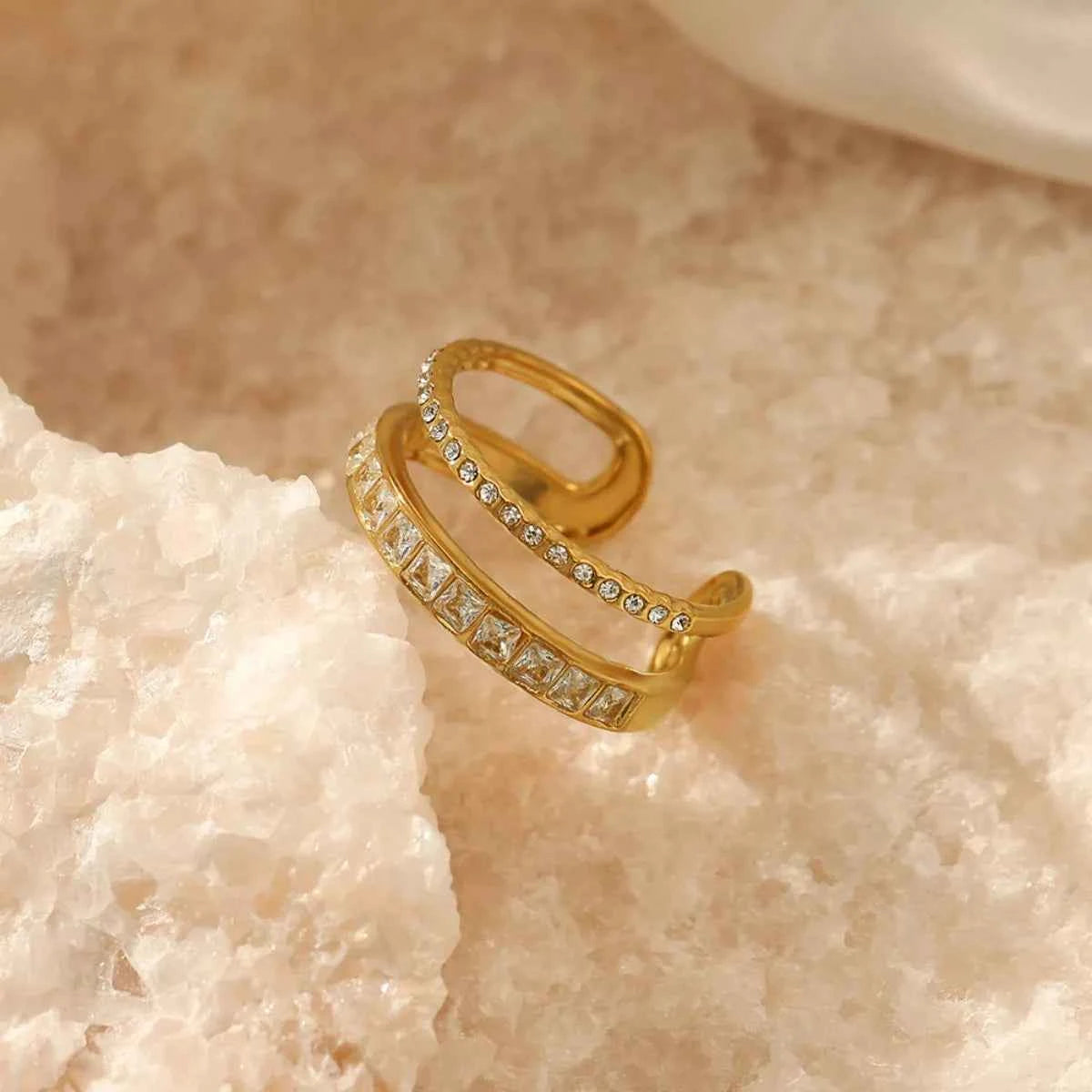 18K Gold-Plated Rhinestone Open Ring 1fabad5e-a112-4196-9a20-7d32b2dbd52f-Max-Origin