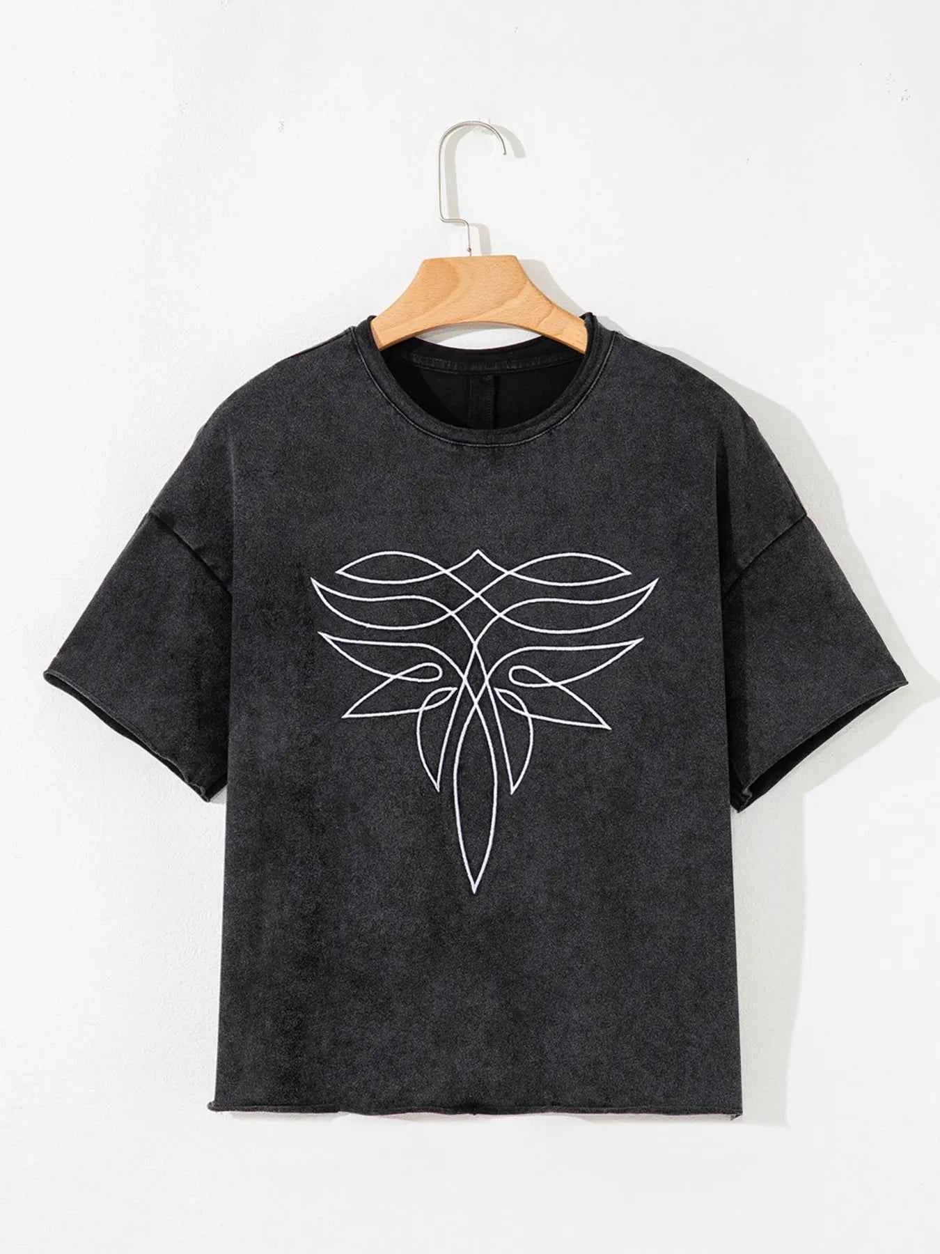 Floral Embroidered Mineral Wash Crew Neck T Shirt 1fba3fc8947d40f09df659afeb130fa3-Max-Origin