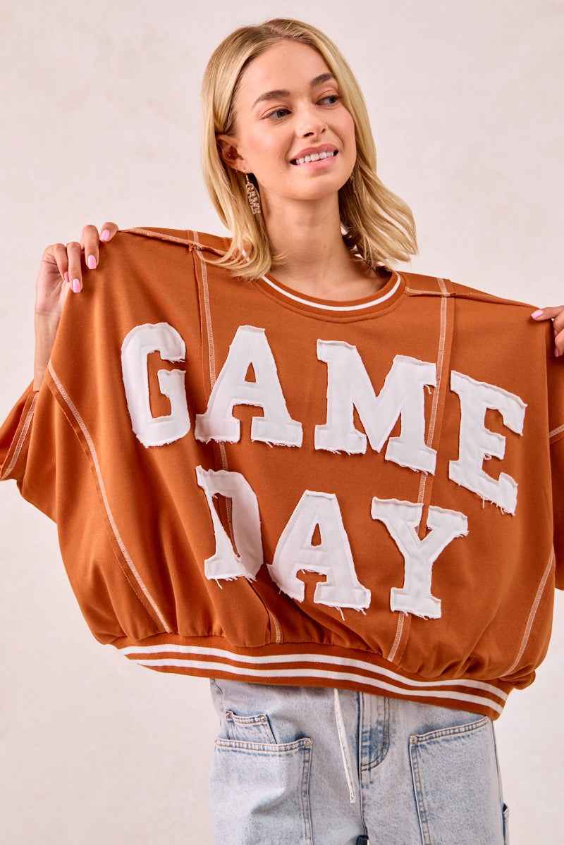 BiBi Gameday Patchwork Stitch Detail French Terry Top 1fe4823678b44b2895f10679ed0daaca-Max