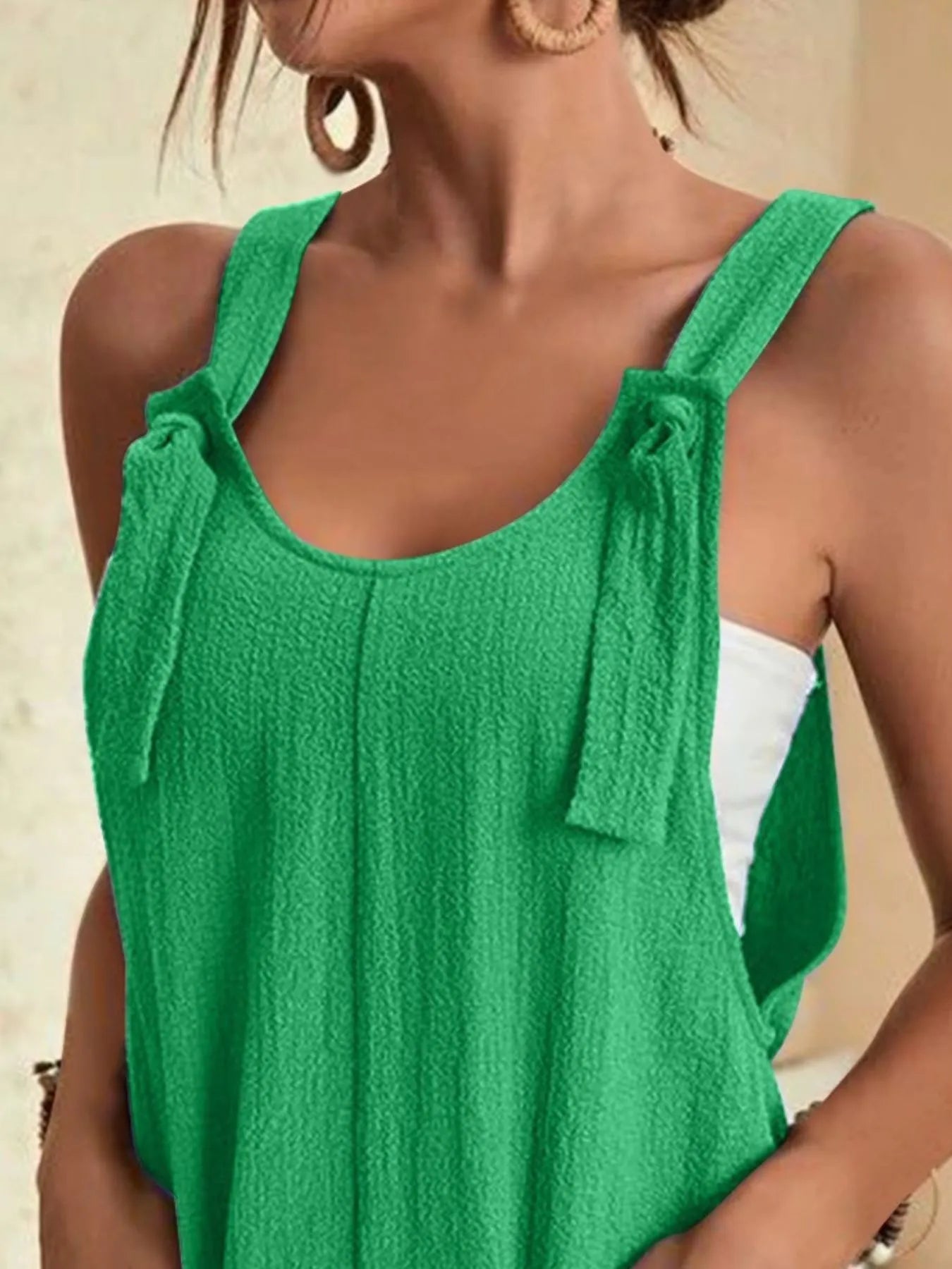 Full Size Knot Strap Romper with Pockets Plus Size 1fe95d48-fd28-497f-b9b7-13bc377d87cf-Max-Origin