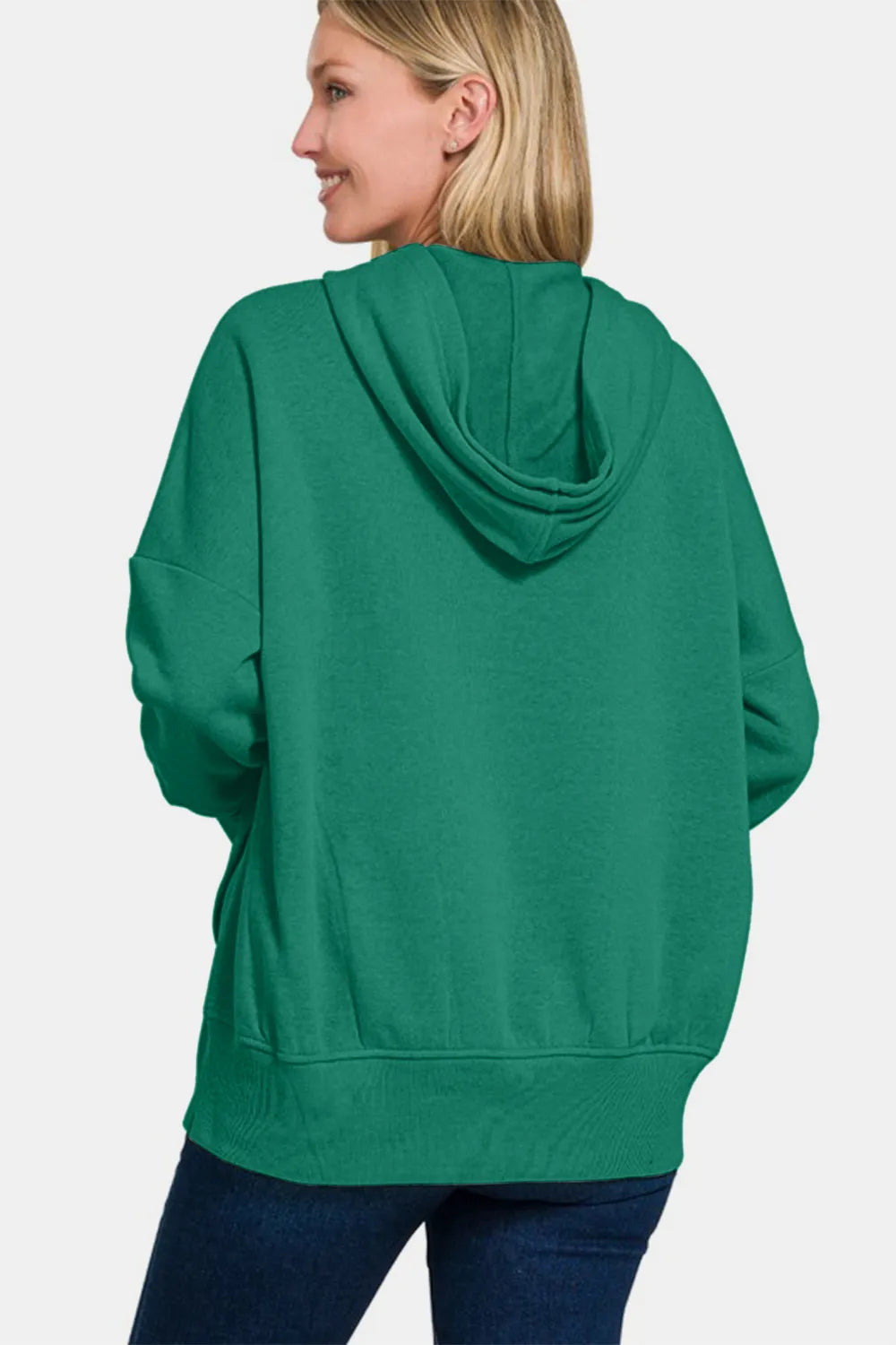 Half Snap Long Sleeve Hoodie with Kangaroo Pocket 1feb8a75-0604-4ea3-913f-e520faf4bcad-Max