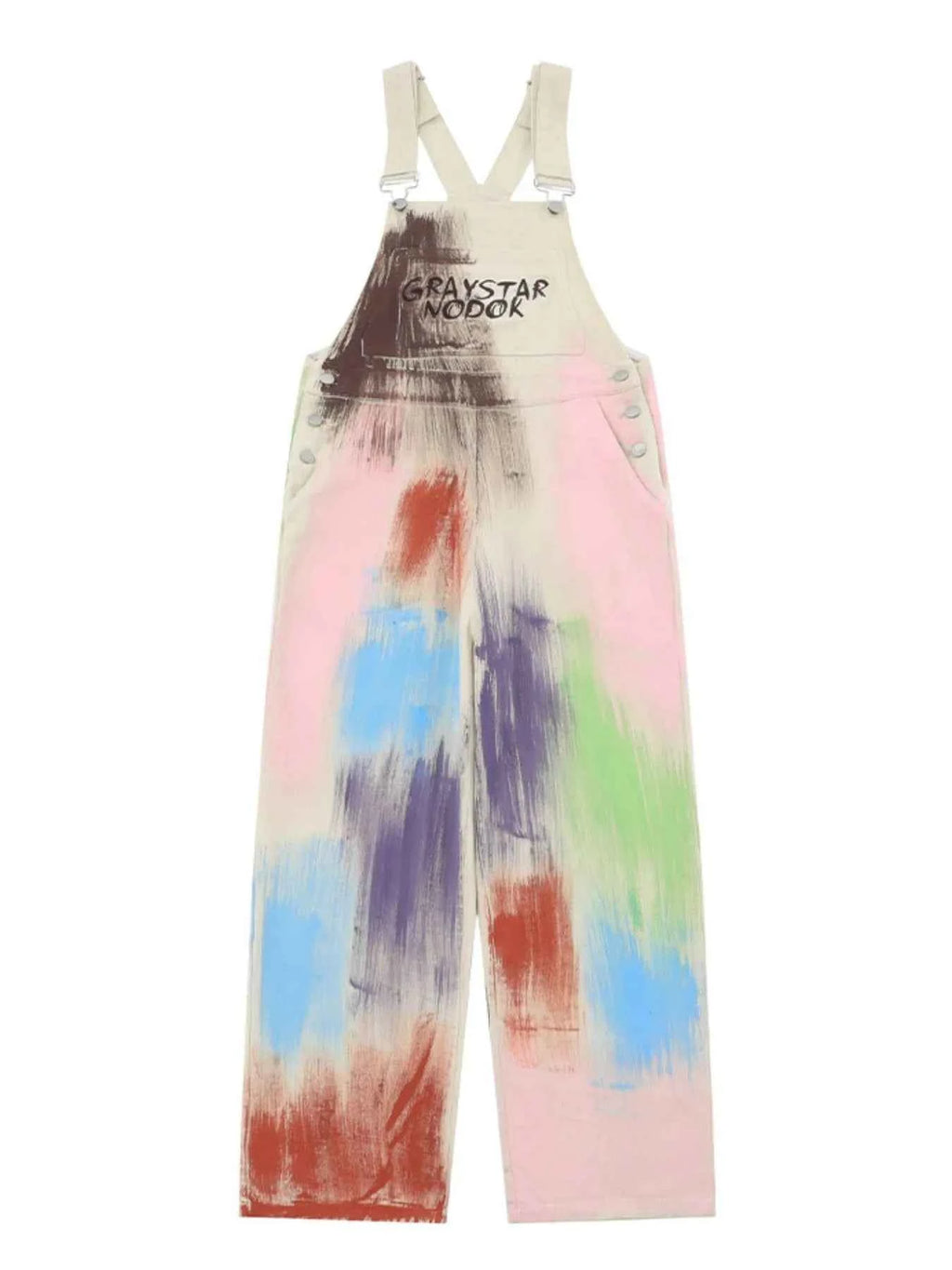 Colorful Wide Leg Overalls Beige 2005bc82-b3fb-48d6-8912-4dacc65e098d-Max-Origin
