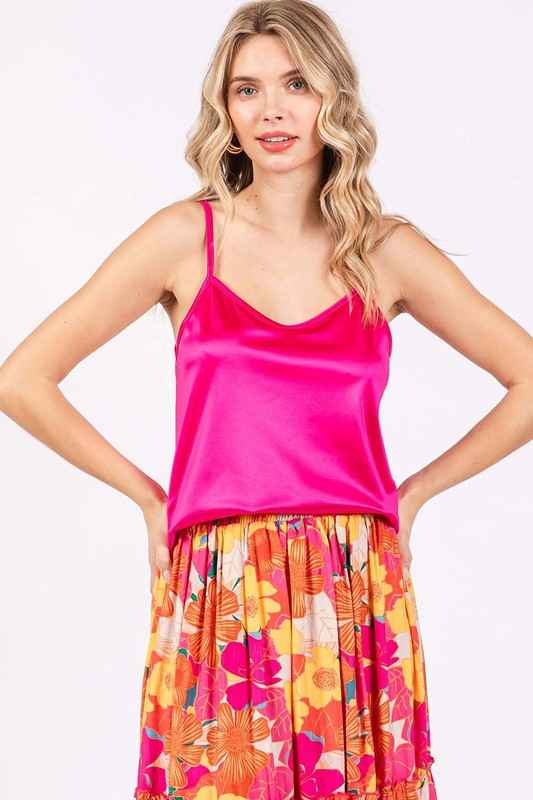 Satin Tank Top Fuchsia 20078617_ff556d7d-6a02-4e2b-b6af-311f9645c01b
