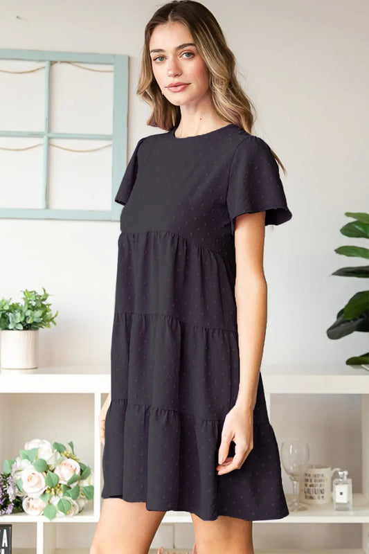 Heimish Swiss Dot Short Sleeve Tiered Dress 200abda3-a2f5-43f7-a132-cc8e3fc14001-Max