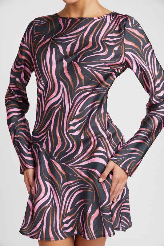 ZEBRA PRINT MINI DRESS WITH LACED UP BACK 20117105_2443e9e4-fb2f-4498-bdcb-77790cdf9af1