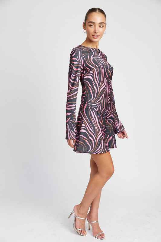ZEBRA PRINT MINI DRESS WITH LACED UP BACK 20117105_f82b4f12-aa3f-472c-b041-94b6a008f1c0