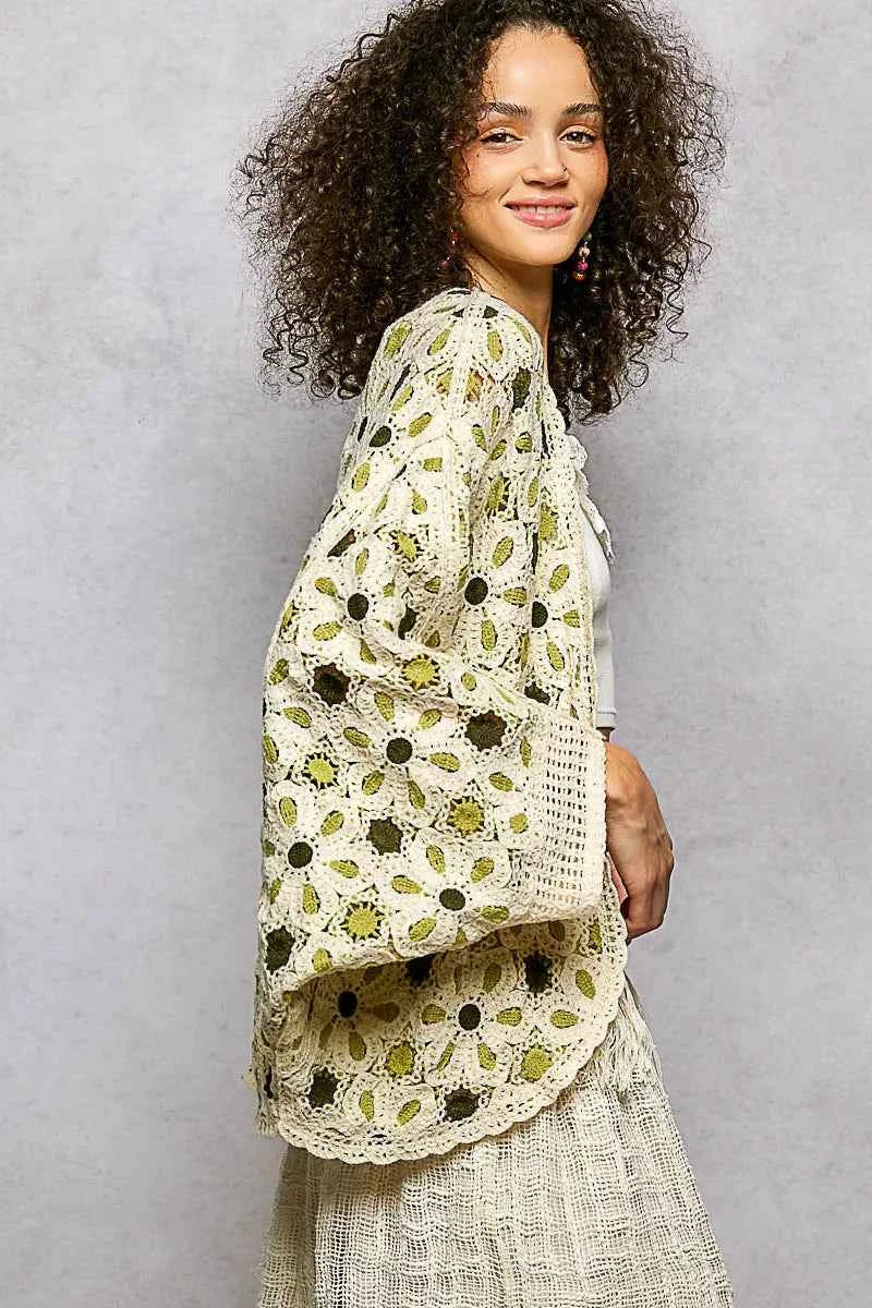 POL Open Front Floral Pattern Crochet Cardigan 201a9a5d-f4ee-4f24-96be-64313542f1f6-Max-Origin