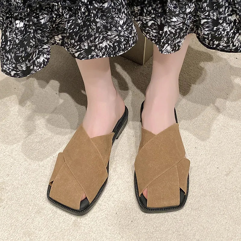 Square Toe Flats Sandals Camel 201d598c-5696-4658-a859-57b24fa87c23-Max-Origin