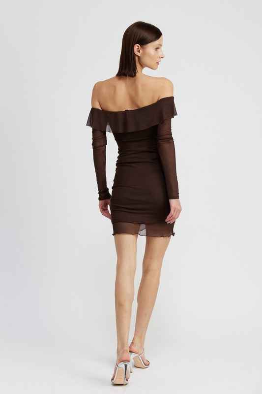 OFF SHOULDER MINI DRESS WITH RUFFLE DETAIL 20230456_56ffc7e2-3e0a-4530-b097-ab39f47ea2af