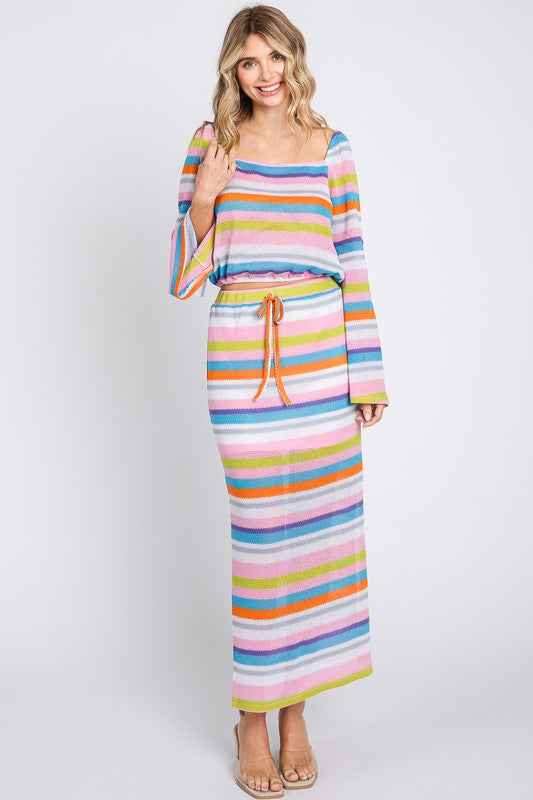 Multi-Color Stripe Maxi Skirt 20239072_47f0b2bc-4957-4780-a7e6-3a4de559381d