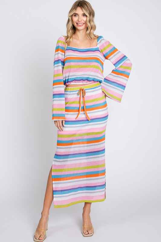 Multi-Color Stripe Maxi Skirt Pink Multi 20239072_939ecce6-fcae-4549-9cc8-944f6aeef264