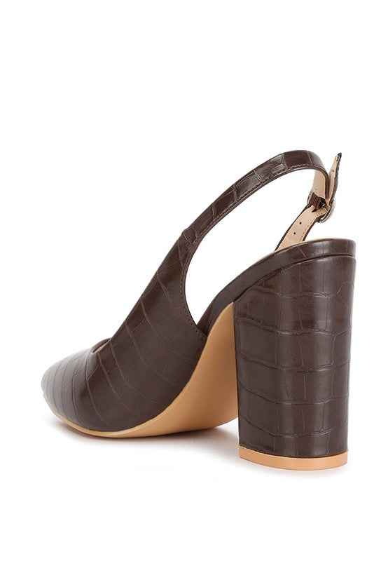 Macha Croctexture Sling Back Heels 20261788_56fbd8d7-4693-4328-87dc-2956fa3e8396