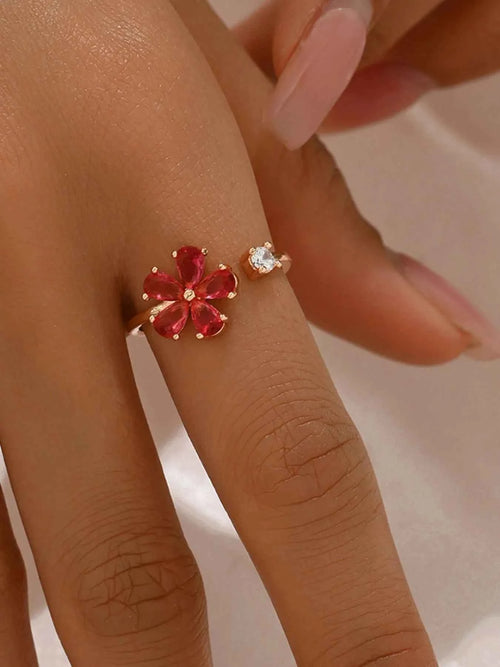 18K Gold-Plated Stainless Steel Zircon Flower Ring 202dd3a6-f42e-4498-b581-d0507f73145d-Max-Origin