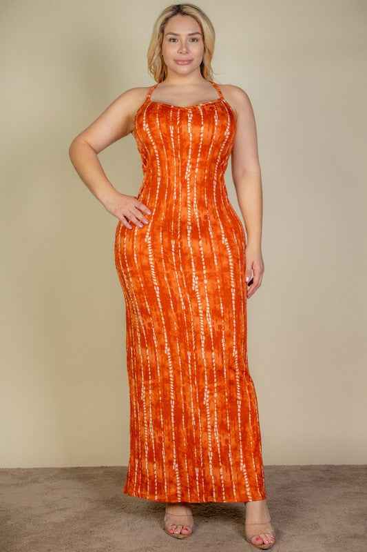 Plus Size Tie Dye Printed Cami Bodycon Maxi Dress 20306266_129574bf-d9a4-4c64-837d-45213769407a