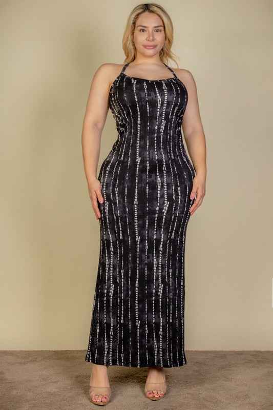 Plus Size Tie Dye Printed Cami Bodycon Maxi Dress PRINT 315 BLACK 20306266_a0f19892-7291-4fc2-999a-76ffcfc42a26