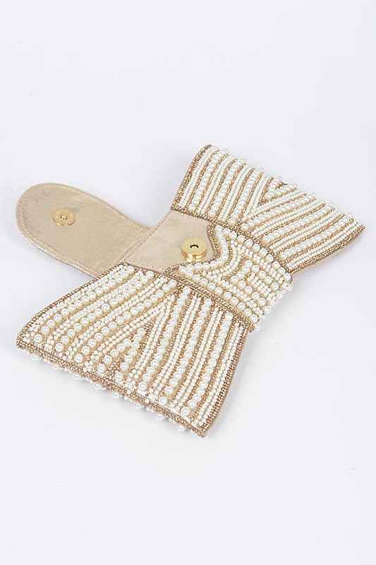 Faux Pearl Studded Bow Tie Clutch Bag 20314647_18ac6bc5-f151-4d25-a560-6ce26c29e871