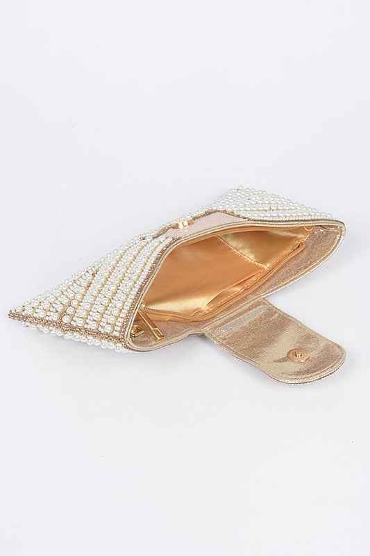 Faux Pearl Studded Bow Tie Clutch Bag 20314647_588d9e14-3609-4c2b-9761-de5f71a7087f