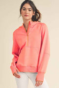 Women's UltraComfy Quarter-Zip Hoodie Light Coral 20412620_f458f032-763d-4da7-8d50-f2f841ceb225