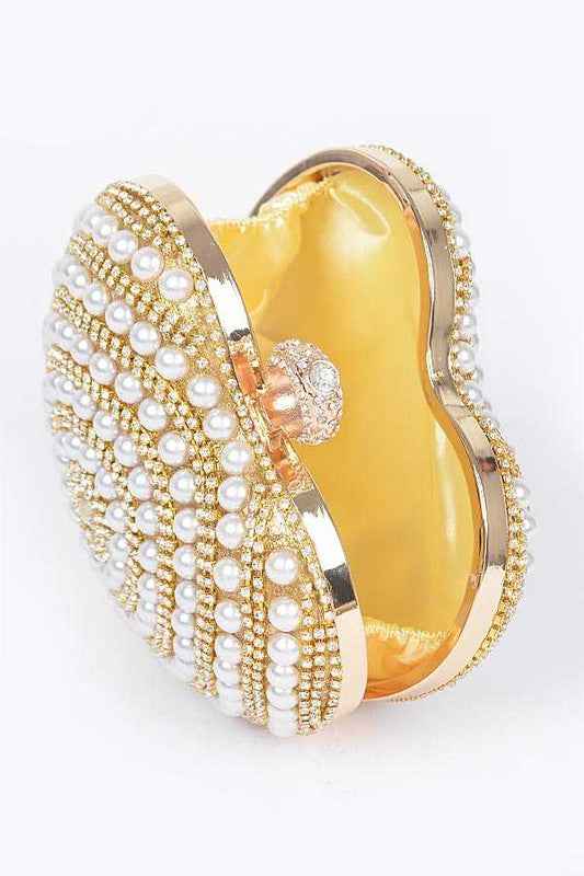 Pearl Studded Heart Shape Top handle Clutch 20415894_b5b26b25-5e2e-4736-a719-e17318688e0d