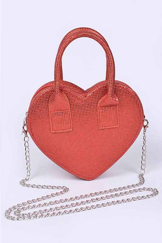 Glitter Top Handle Heart Shape Swing Bag Red O S 20416435_04a38eaf-0e8d-404a-afb0-1effa2f603cf