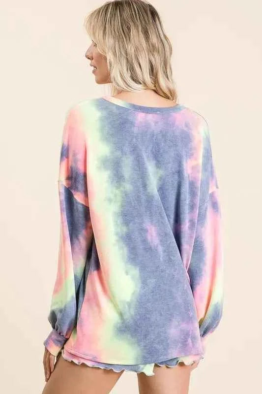 BiBi Tie Dye French Terry Top and Shorts Set 204ed716b21e4342b6db3ff1b8df31a1-Max-Origin