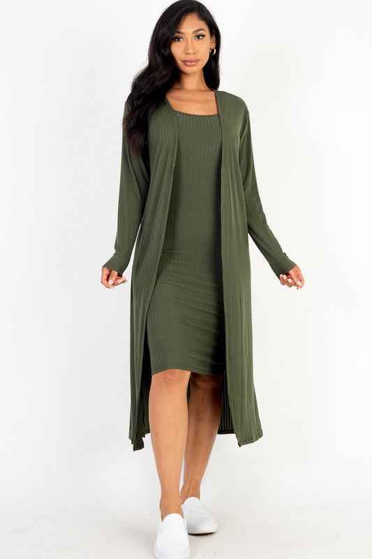 Ribbed Cardigan & Cami Midi Bodycon Dress 20528707_15603e89-61b9-4830-af2a-2df0adf91062