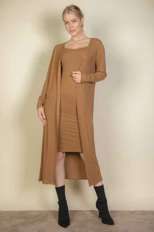 Ribbed Cardigan & Cami Midi Bodycon Dress 20528707_1c8ff203-281f-49d4-9039-1c902821846f