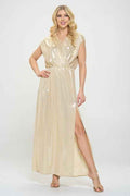 Made in USA Sleeveless Metallic Maxi Dress Sand 20529778_75c8270a-0de8-4a78-ac29-f4313c90715c