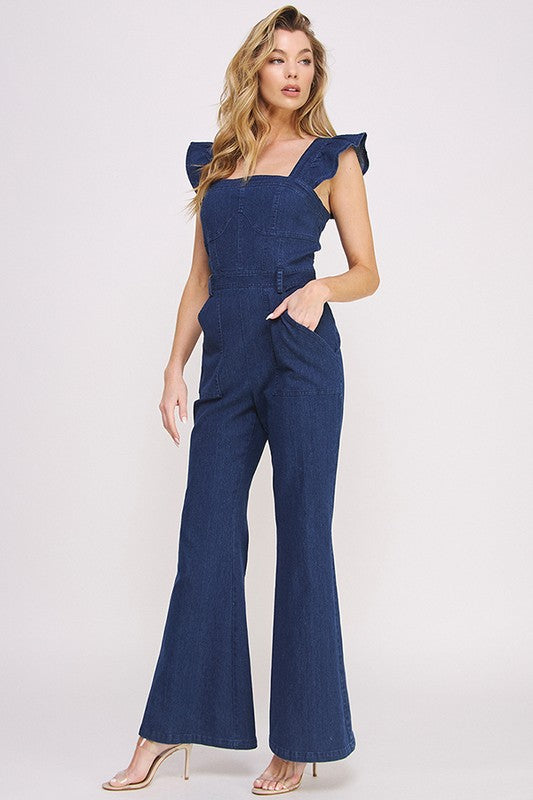 Denim ruffle flare leg jumpsuit 20566846_0703936e-0b35-4ed9-ac40-c528e30c1775