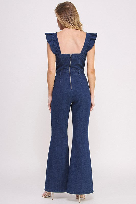 Denim ruffle flare leg jumpsuit 20566846_37ee3fe4-018d-4c1a-8566-27c48bc6a107