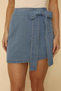 Asymmetrical denim bow skirt Blue 20660705_9842d3c8-37af-457f-9bef-d4576df2a93c
