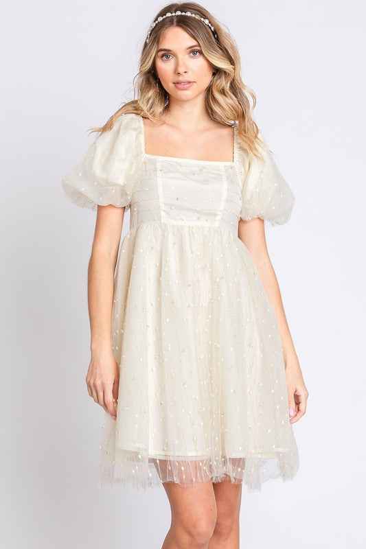 Pearl Mesh Babydoll Mini Dress Cream 20695853_7e410a29-3bbc-4c8e-a613-86bfc615f95e