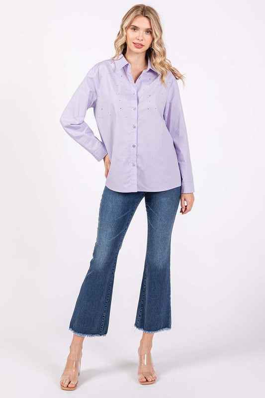 Rhinestone Button Up Shirt 20696204_2bbe58f0-56f6-428d-a026-c3da3a5261a5