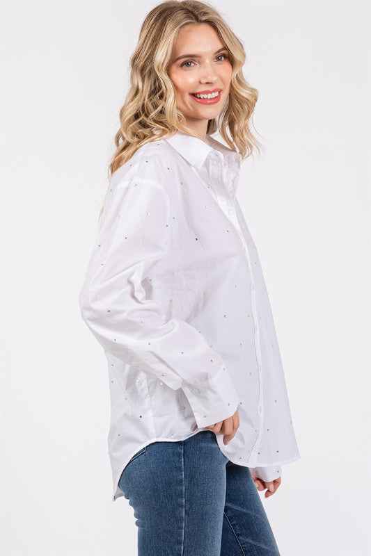 Rhinestone Button Up Shirt 20709907_21c67be6-2e78-4b95-a597-7f80e29991aa